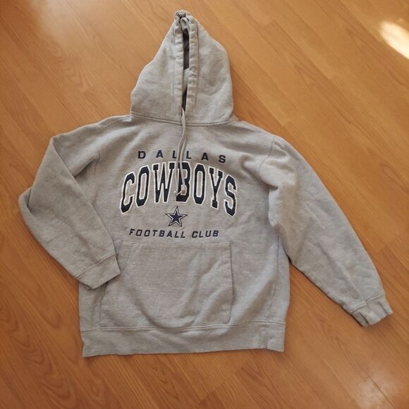 Dallas Cowboys Football Hoodie Sweatshirt Grey Sz Medium - Picture 1 of 9